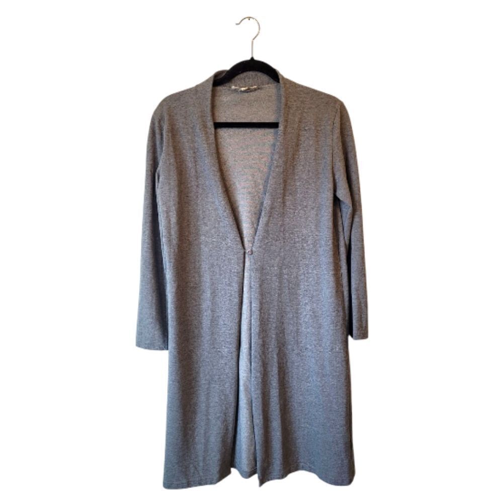 Grade & Gather Light Grey Open Front Cardigan Size S